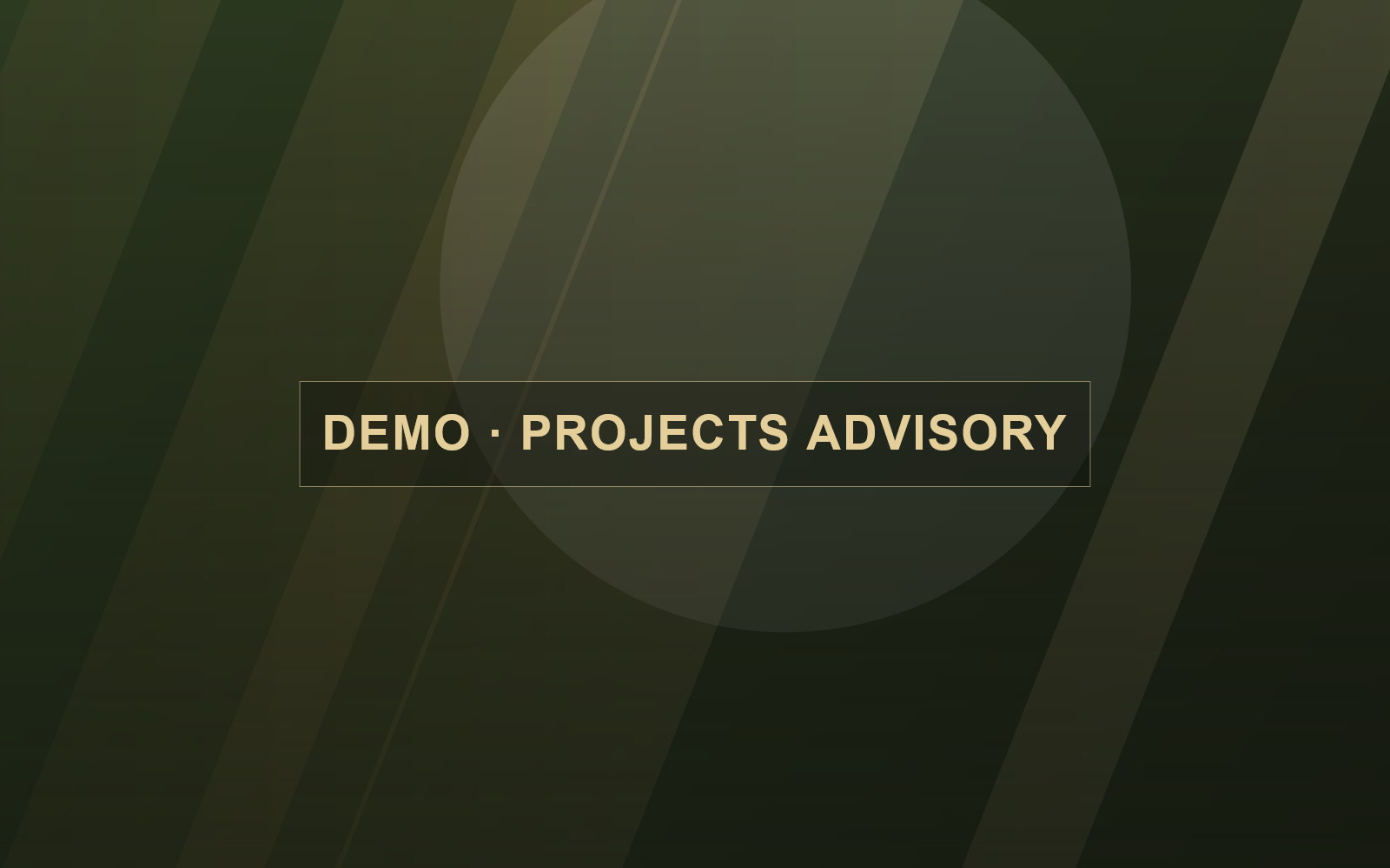 Projects Evaluation & Advisory